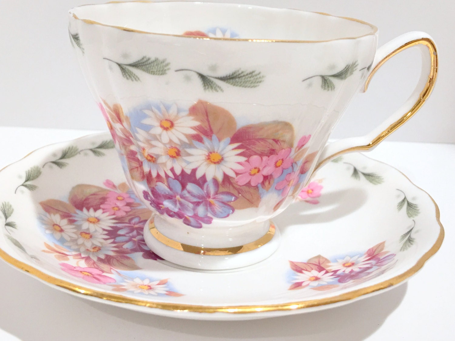 Daisy Royal Vale Tea Cup and Saucer, Daisy Tea Cups, English Teacups ...