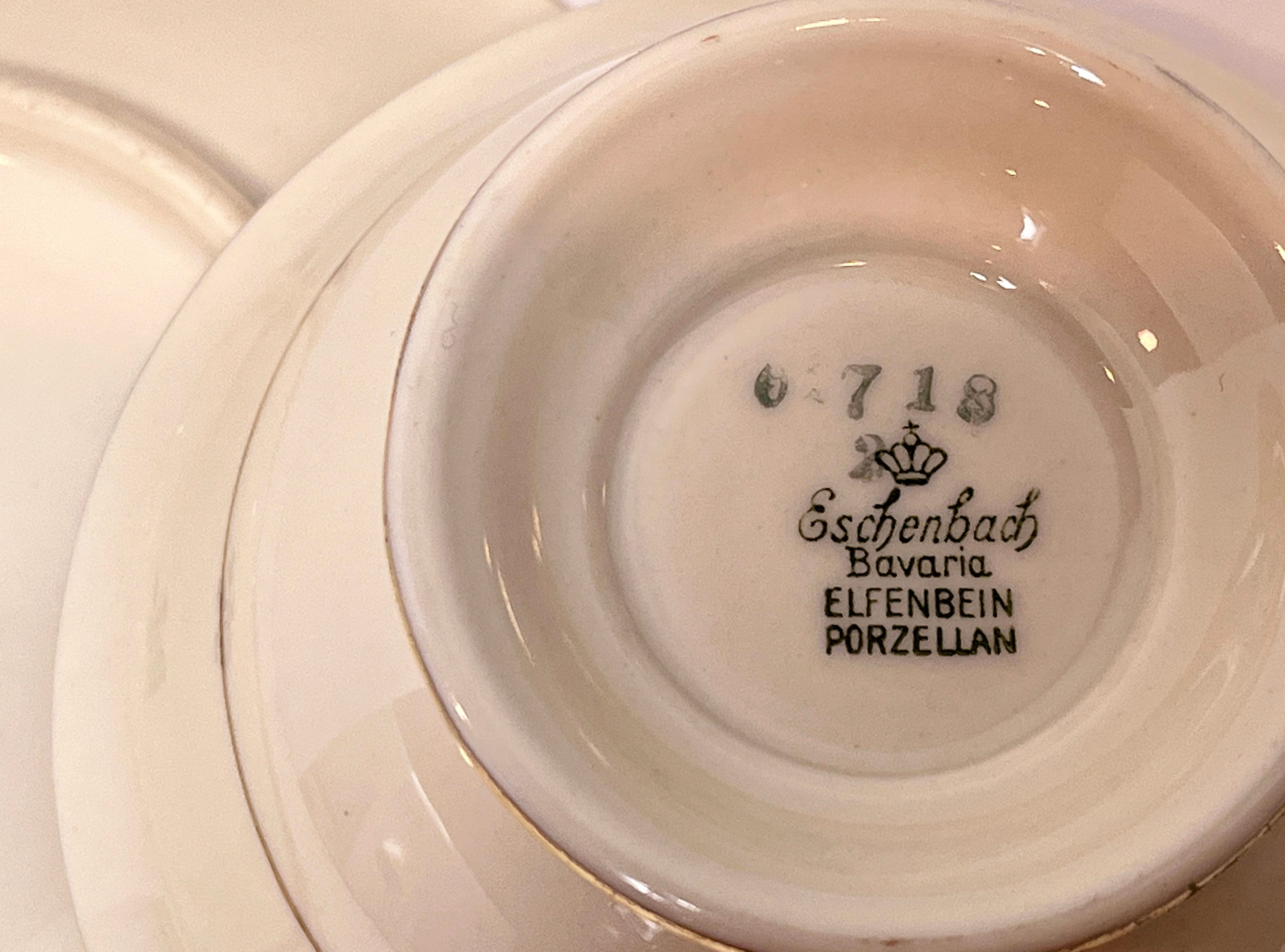 Eschenbach Teacup, Bavarian Teacup, Bavarian German Teacups, Navy Gold