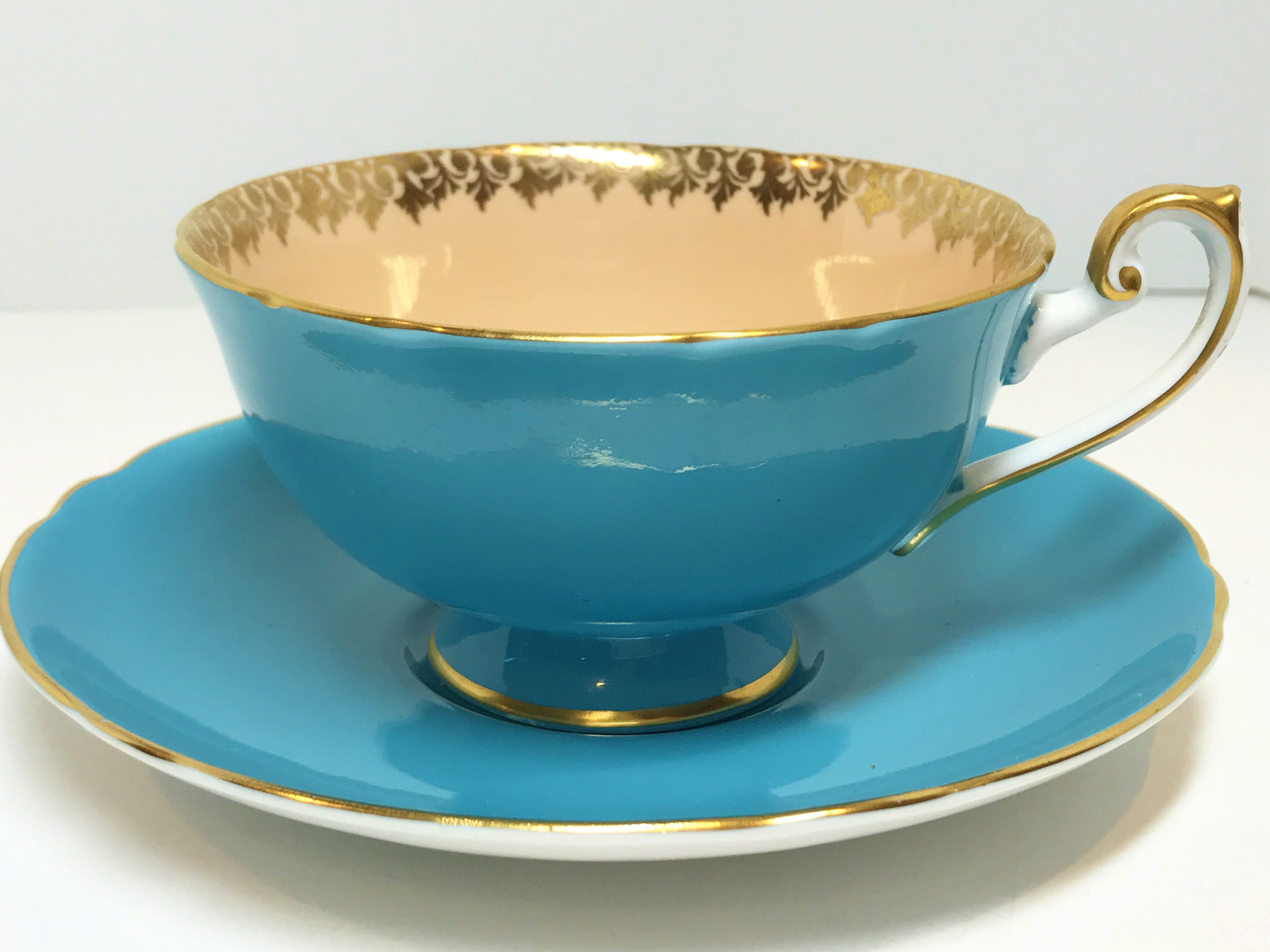 Shelley Fruit Centre Lincoln Cup, Shelley Tea Cup and Saucer, Shelley China, English Bone China