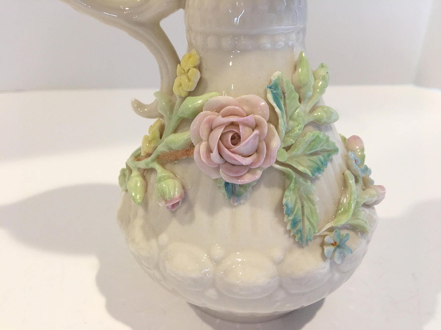 Sold, Reserved for SR, Belleek Ewer, Belleek Pitcher, Belleek China