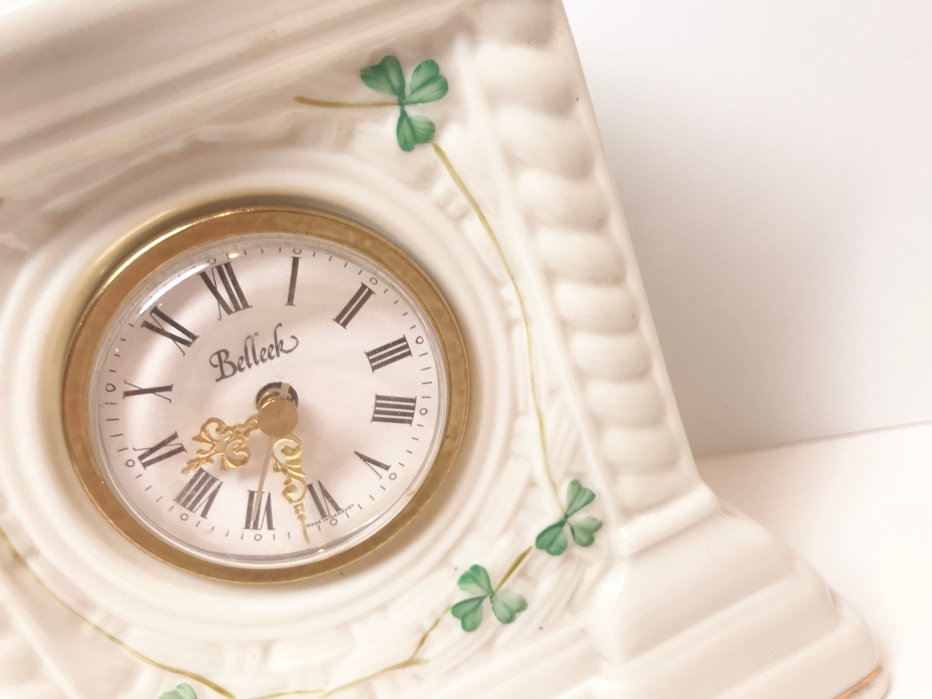 SOLD, Reserved for SR, Belleek Clock, Belleek Porcelain, Made in