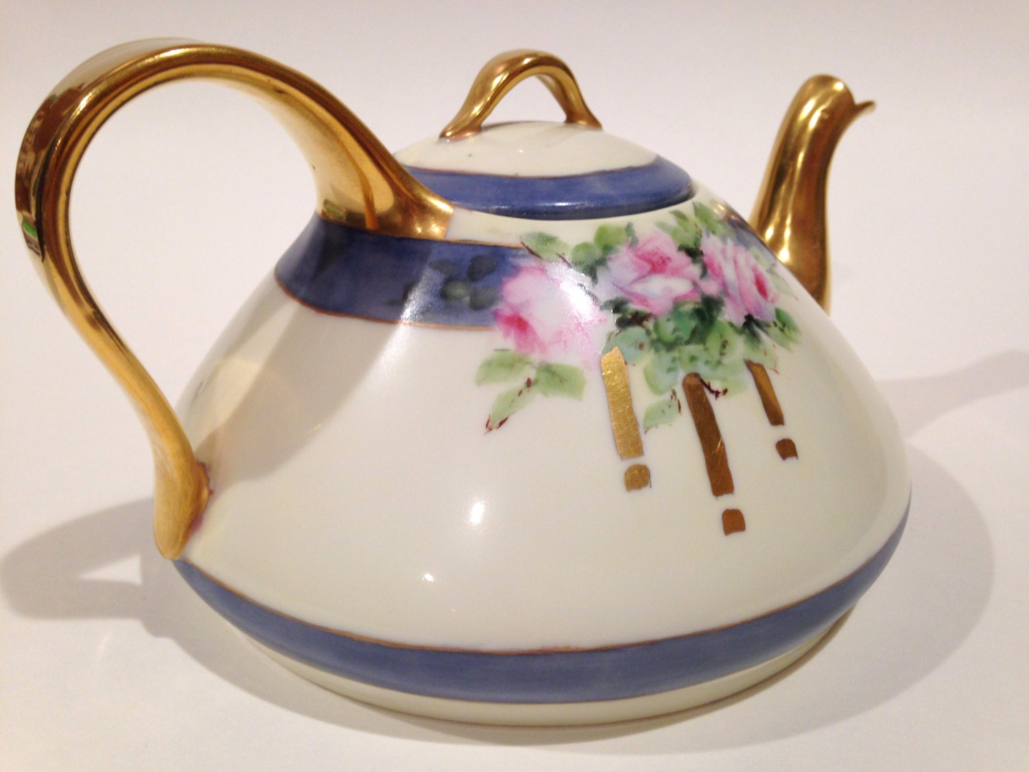 T and V Limoges Teapot, Art Deco Teapot, Tresseman and Vogt Teapot