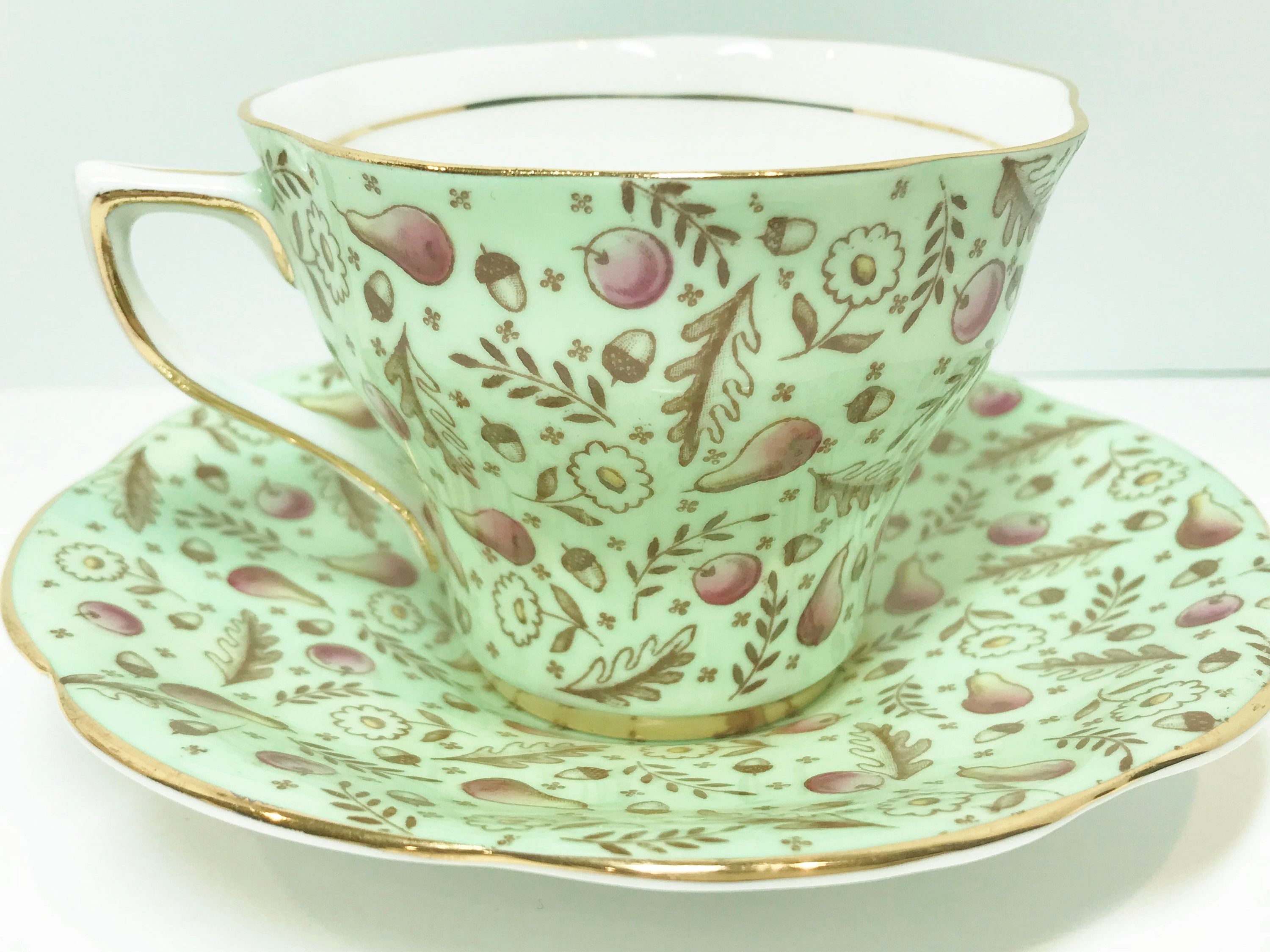 Rosina Tea Cup and Saucer, Chintz Cups, Antique Teacups, Vintage Tea