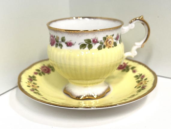 Elizabethan Teacup and Saucer ,  Floral Teacup , English Teacup , Bone China Tea Cup , Teatime Tea Cup , Gift for Her , Anniversary Gift