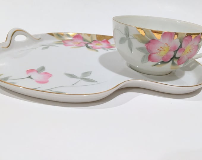 Noritake Snack Tray, Tea and Toast Set, Noritake Tea Cup, Japanese Tea Set, Japanese Snack Trays
