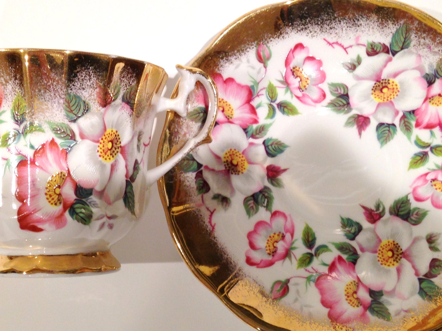 Elizabethan Tea Cup and Saucer, Elizabethan Tea Cups, Tea Set, English