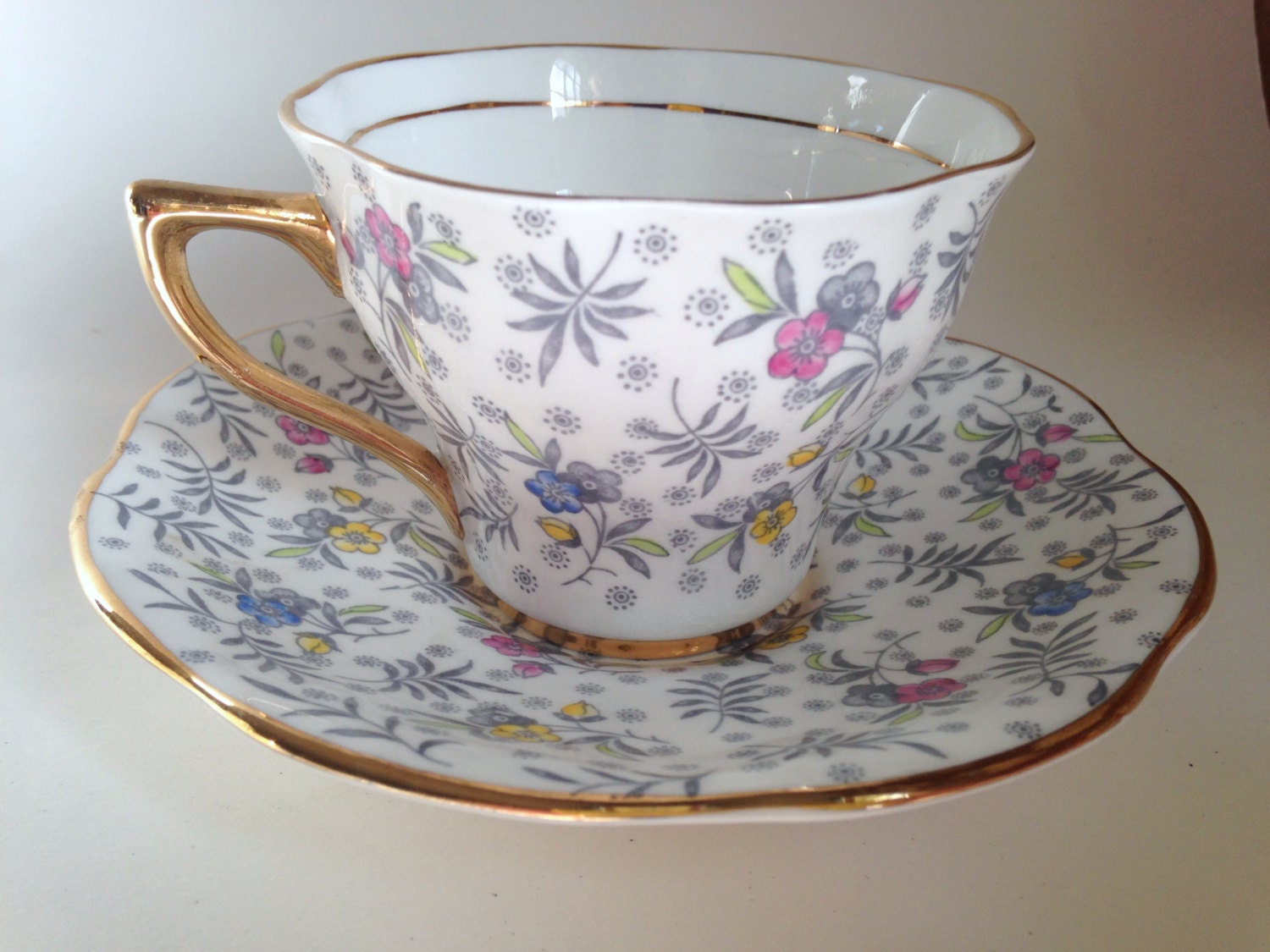Charming Chintz Rosina Tea Cup and Saucer, English Teacups, Tea Set
