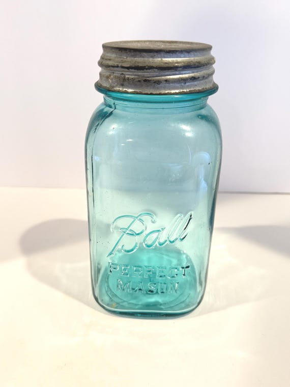 Ball Mason Jar: Aqua Glass Container
