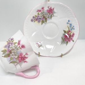 Shelley Stocks Pattern , Shelley China, Floral Teacups , Shelley Teacup, Gifts for Her, Anniversary Gift, Housewarming Gift, Birthday Gift