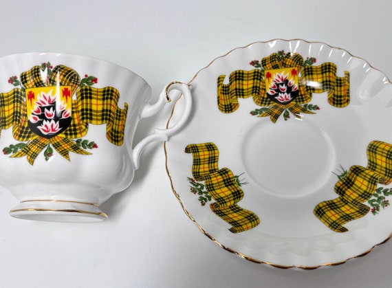 MacLeod Teacup and Saucer , Royal Albert Teacup , Tartan Tea Cup , Scottish Teacup , MacLeod Tartan , Scottish Gift