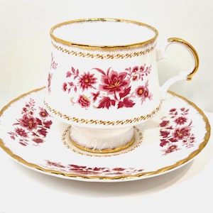 Elizabethaanse theekopje, Engelse theekopjes, bloemen theekopje, Bone China theekopjes, vintage theekopjes antiek, cadeau voor vriend, cadeau voor haar