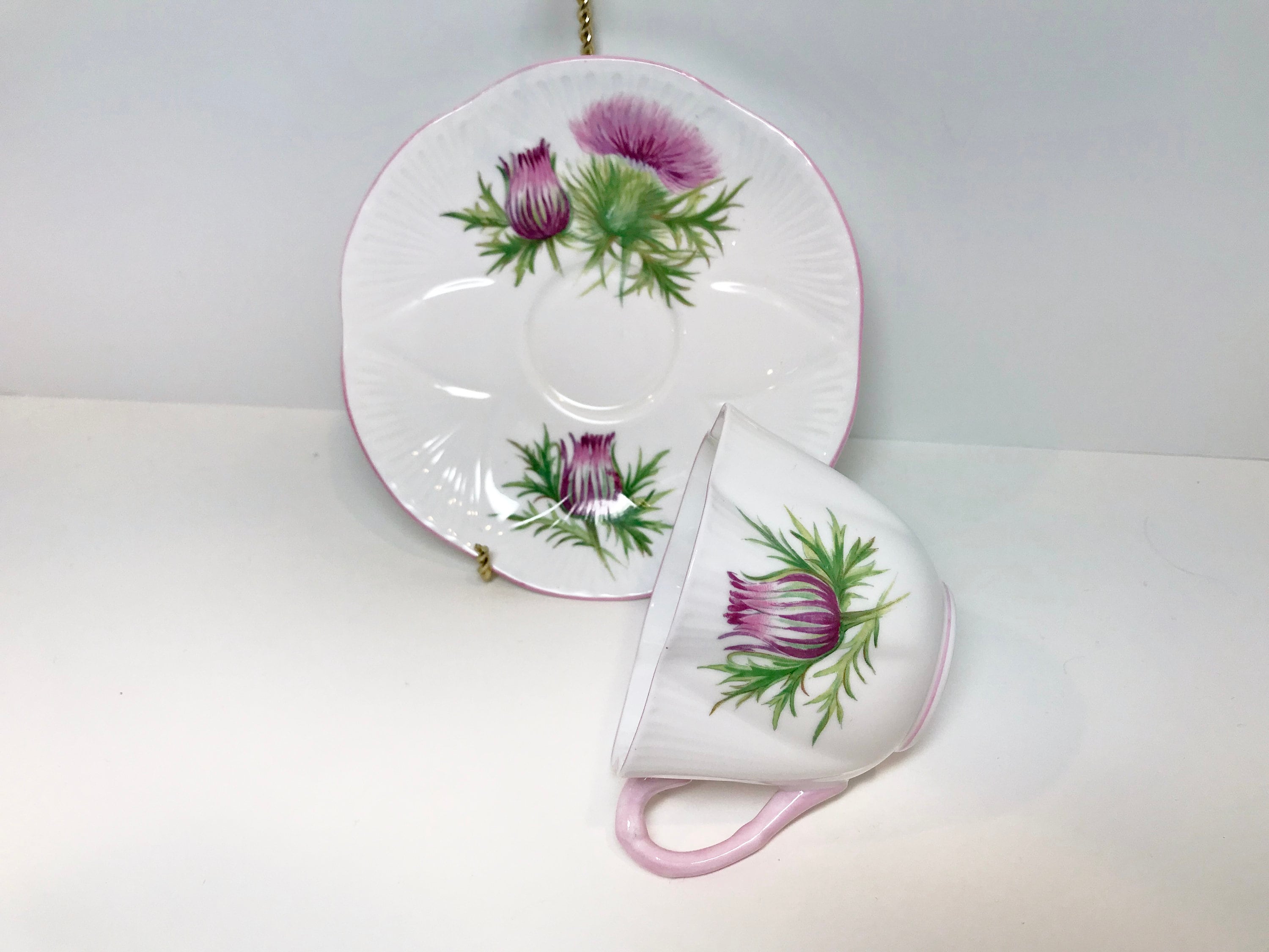 Thistle Shelley Tea Cup and Saucer, Shelley China, Shelley Tea Cups