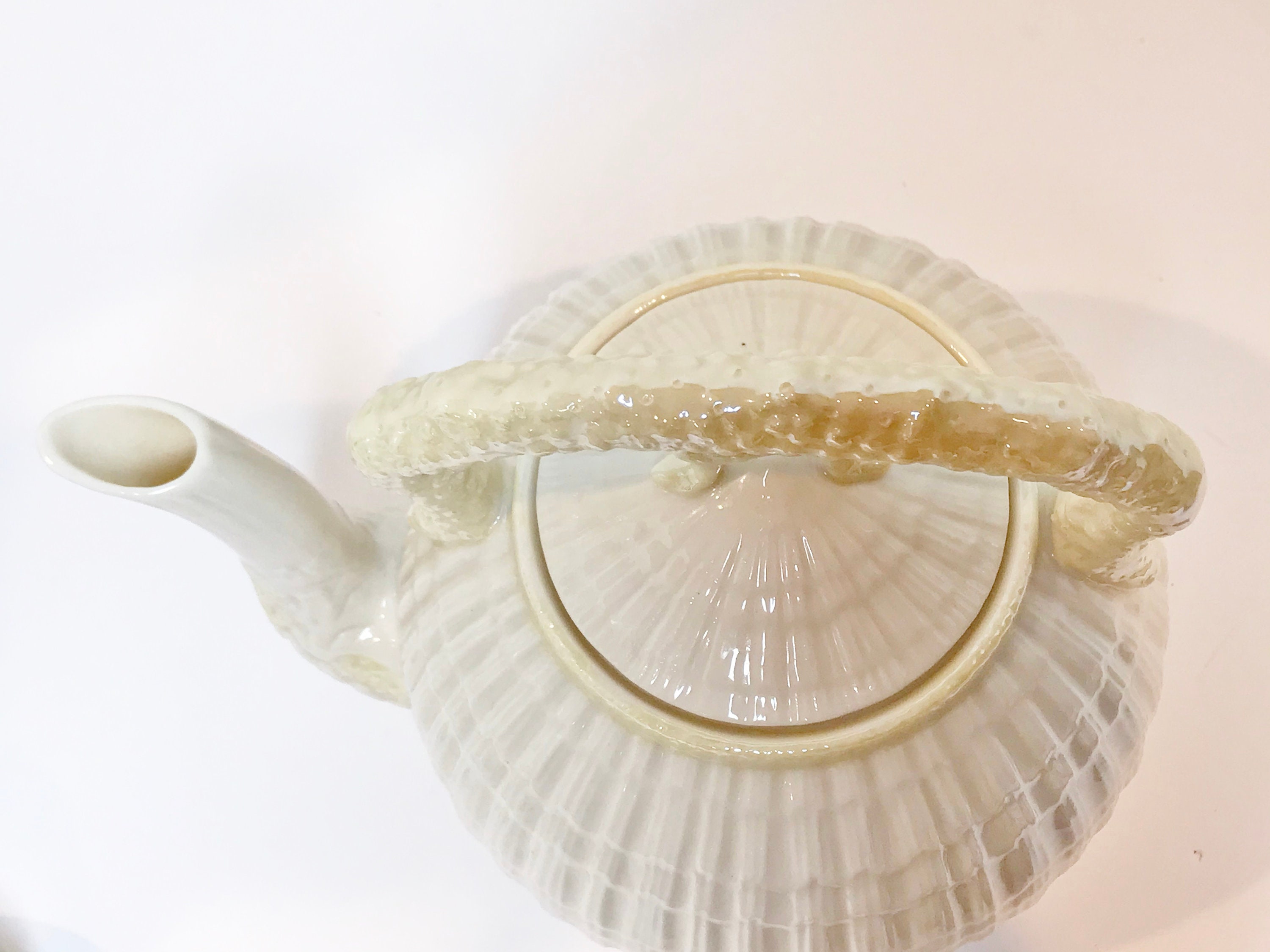 Reserved for SR, Limpet Kettle Teapot, Belleek Teapot, Irish Teapot