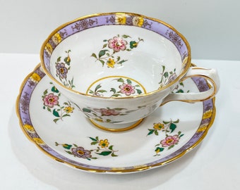 Grosvenor Teetasse und Untertasse, Blumen Teetassen, Vintage Teetassen, Blumen Teetassen, Vintage Teetassen, Teatime Teetassen, englische Teetassen