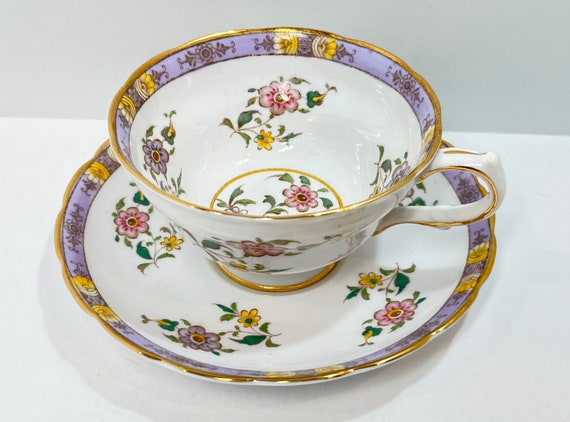 Grosvenor Teacup and Saucer, Floral Teacups, Vintage Teacups, Floral Tea Cups, Vintage Teacups, Teatime Teacups, English Tea Cups