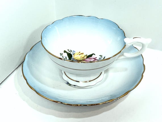Royal Stafford Teacup and Saucer, English Teacup, Floral Teacup, Anniversary Gift for Her, Housewarming Gift, Afternoon Tea Party