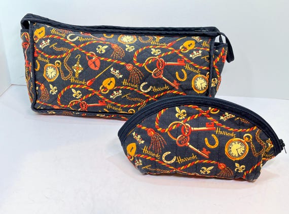 Harrod Bag, Cosmetic Bag, Makeup Bag, Travel Accessory, Gift for Her, Zipper Pouch, Small Organizer, Pencil Case, Jewelry Bag