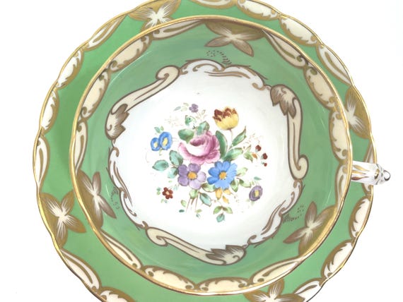 Tuscan Teacup and Saucer, Antique Teacup, English Bone China, Floral Teacup, Bridesmaid Gift, Gift for Her, Gift for Friend, Tea Party