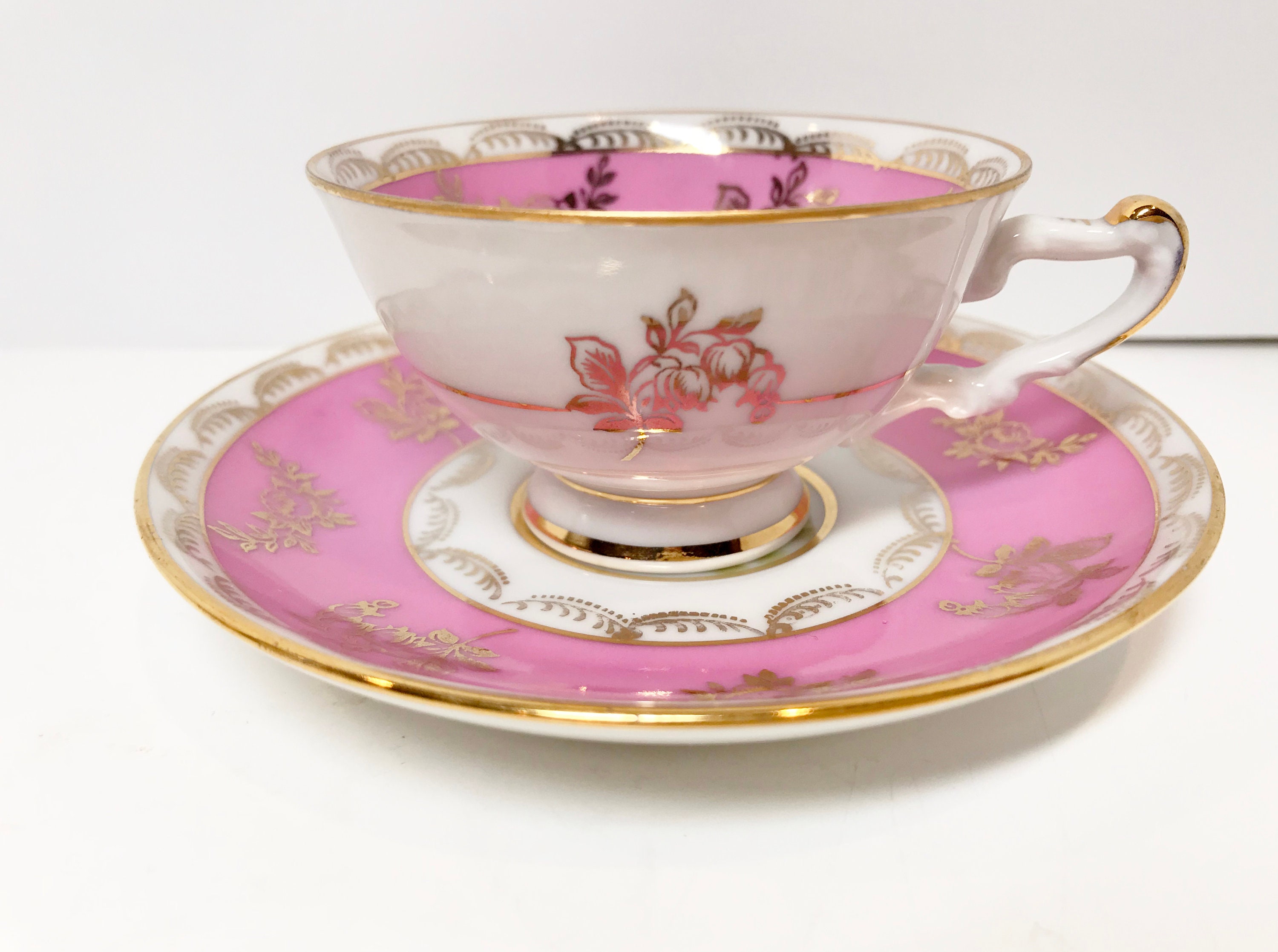 Loving Couple JKW Tea Cup, Bavarian German Tea Cups, Courting Couple