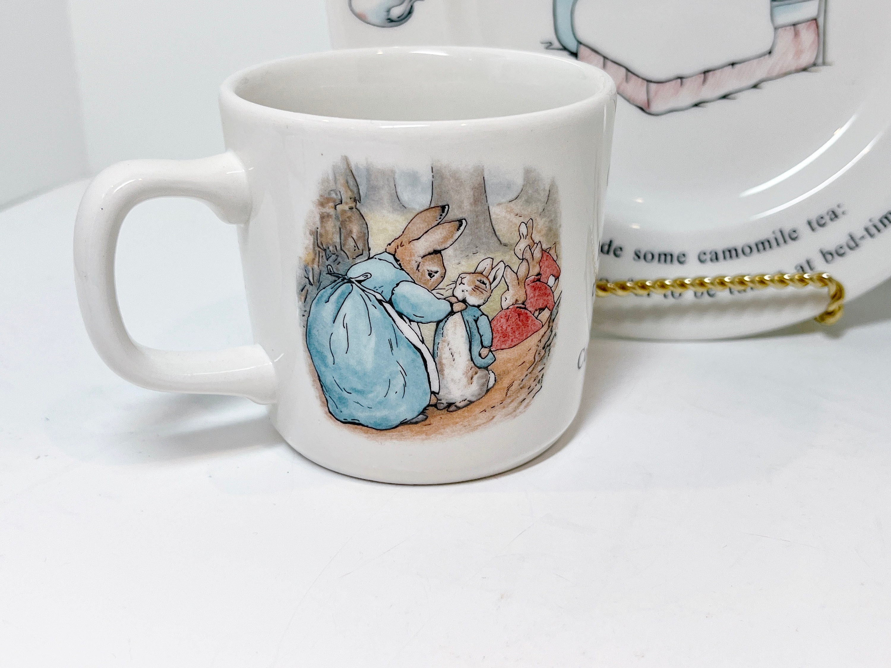 Wedgwood Peter Rabbit Bowl, Mug and Plate, Beatrix Potter, Childs