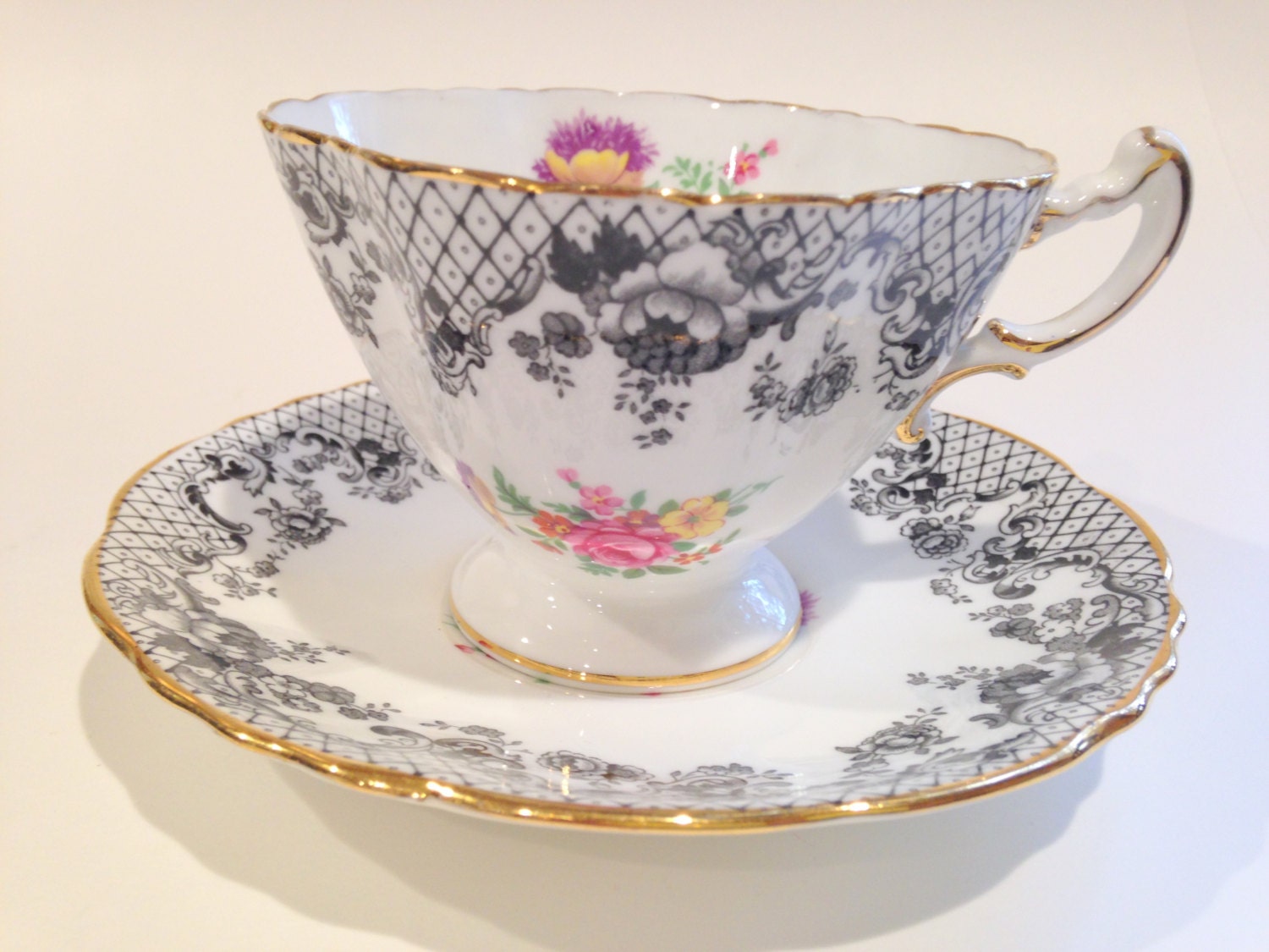 Hammersley Trio, Tea Cup and Saucer, Antique Tea Cups, 3 Piece Tea Set