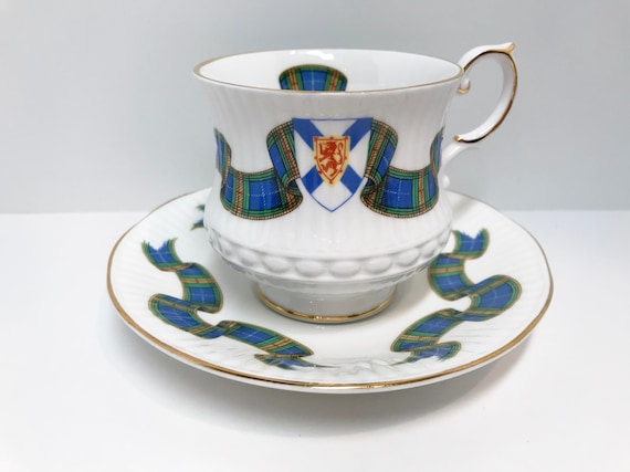 Nova Scotia Tea Cup and Saucer , Queens Tea Cup , English Bone China Teacup , Canada Tea Cup , Tartan Tea Cups, Scottish Tea Cups