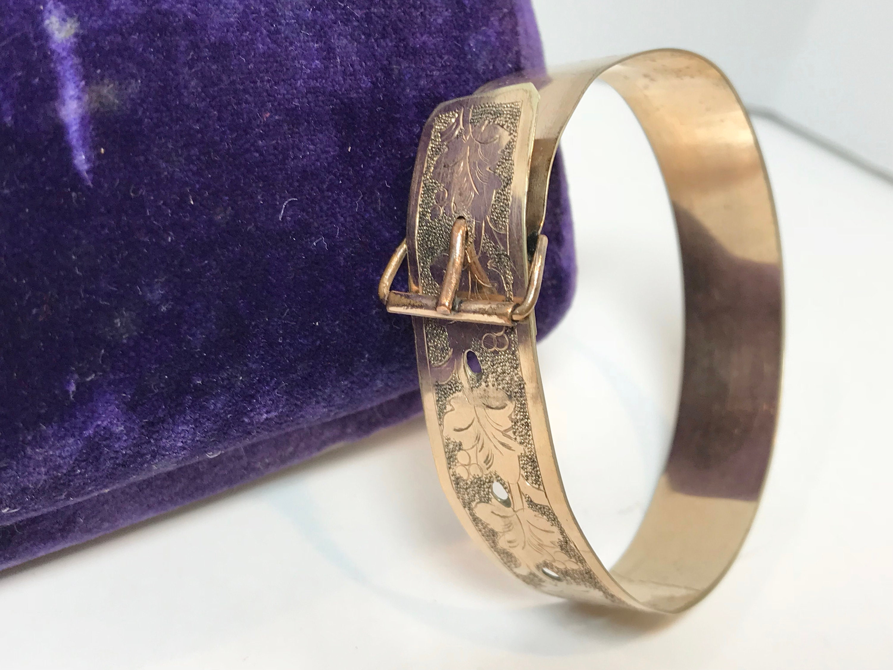 Antique Silver and Purple Buckle Bracelet – Teragram Designs