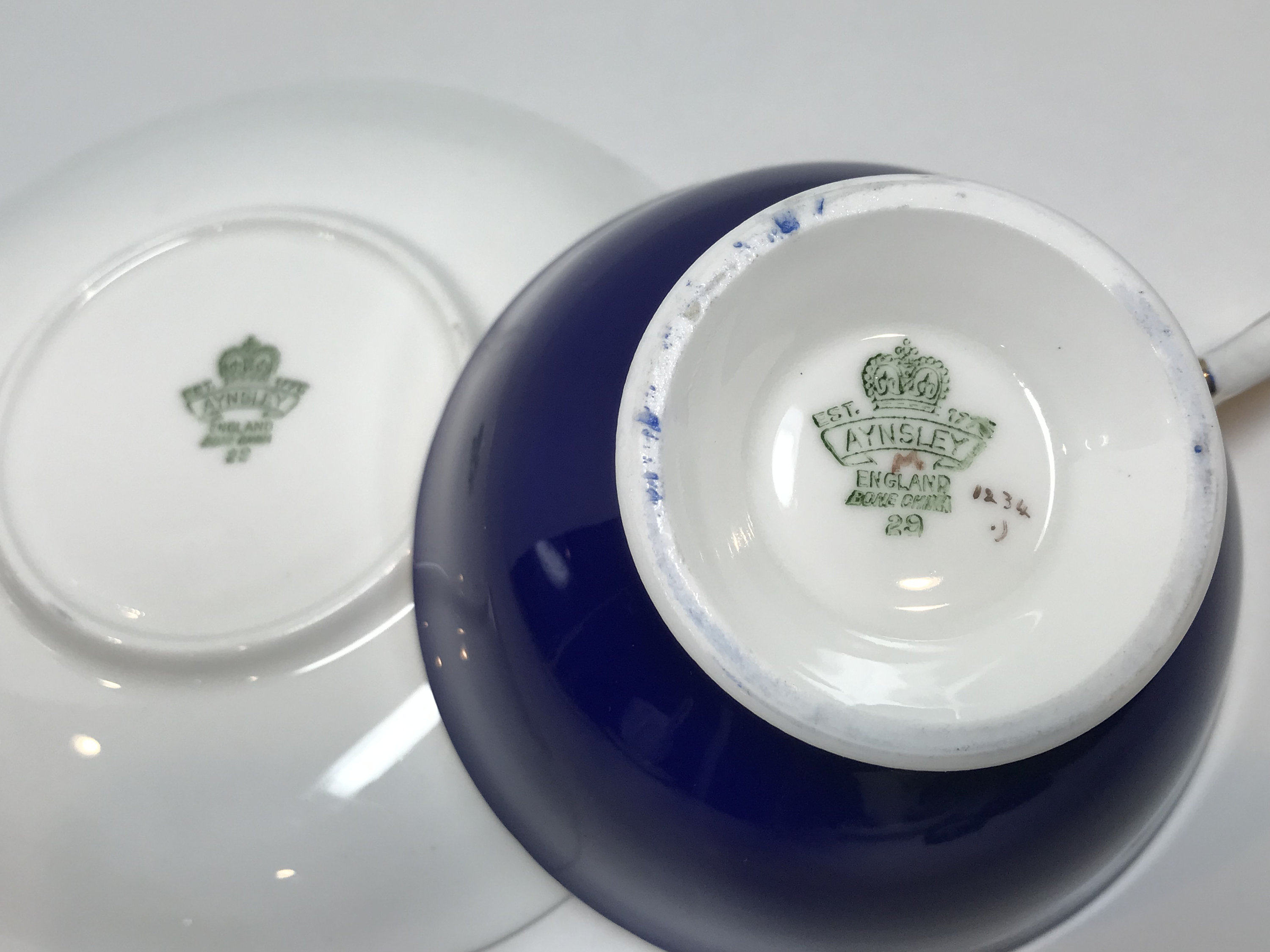 Sailing Ship by Aynsley Tea Cup and Saucer, Tall Ship Cups, Sailboat