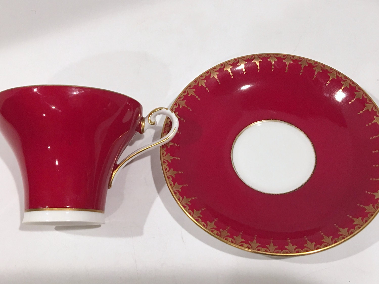 Aynsley Tea Cup and Saucer, Aynsley Corset Style, English Tea Set