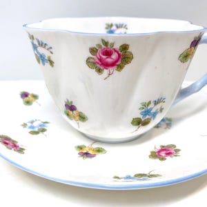 Shelley Teacup, Shelley China, Rose Pansy Forget Me Not Pattern, Shelley Floral, Gift for Her, Anniversary Gift, Hostess Gift for Friend