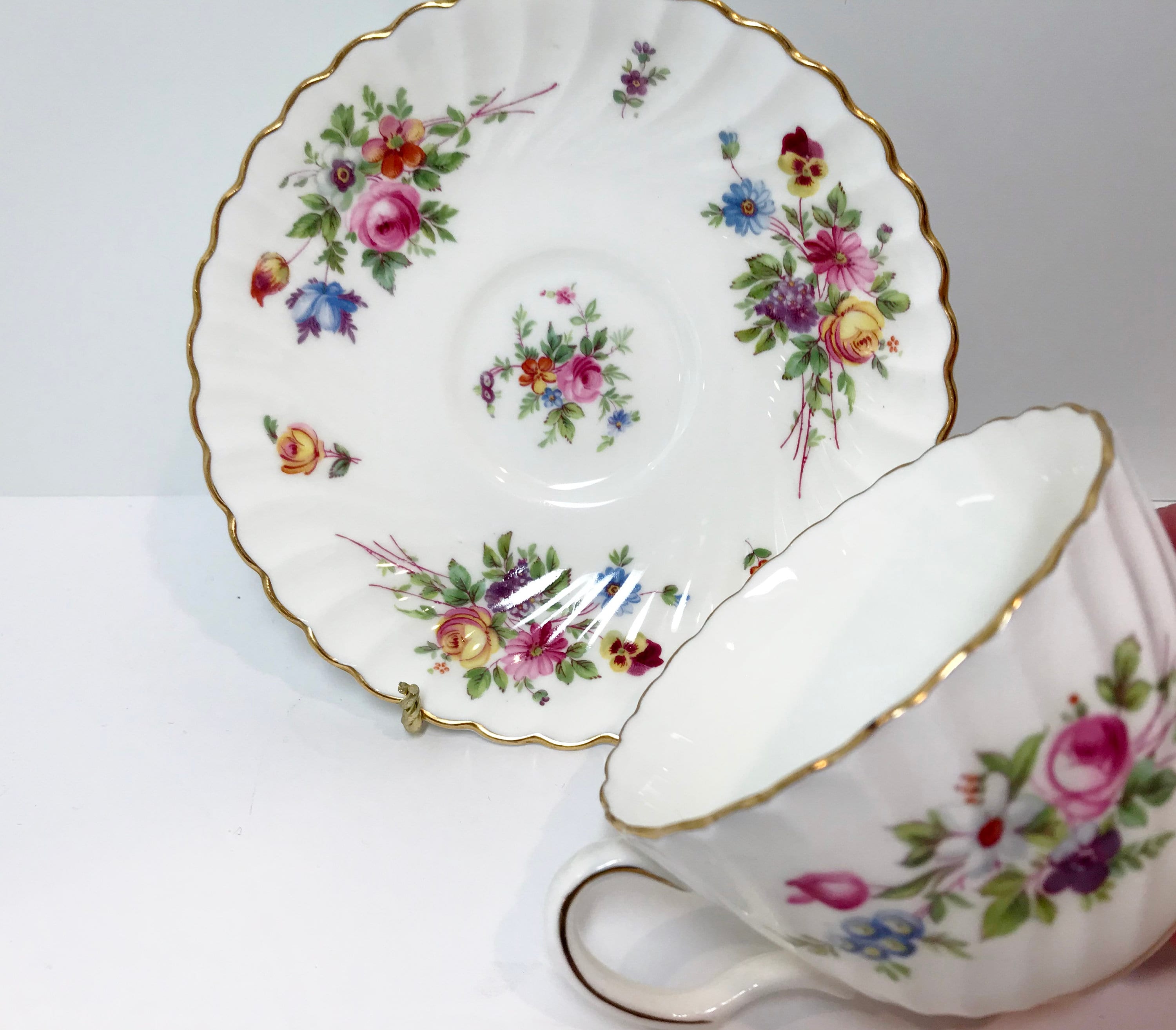 Minton Teacup and Saucer , Marlow by Minton , Antique Teacups Vintage