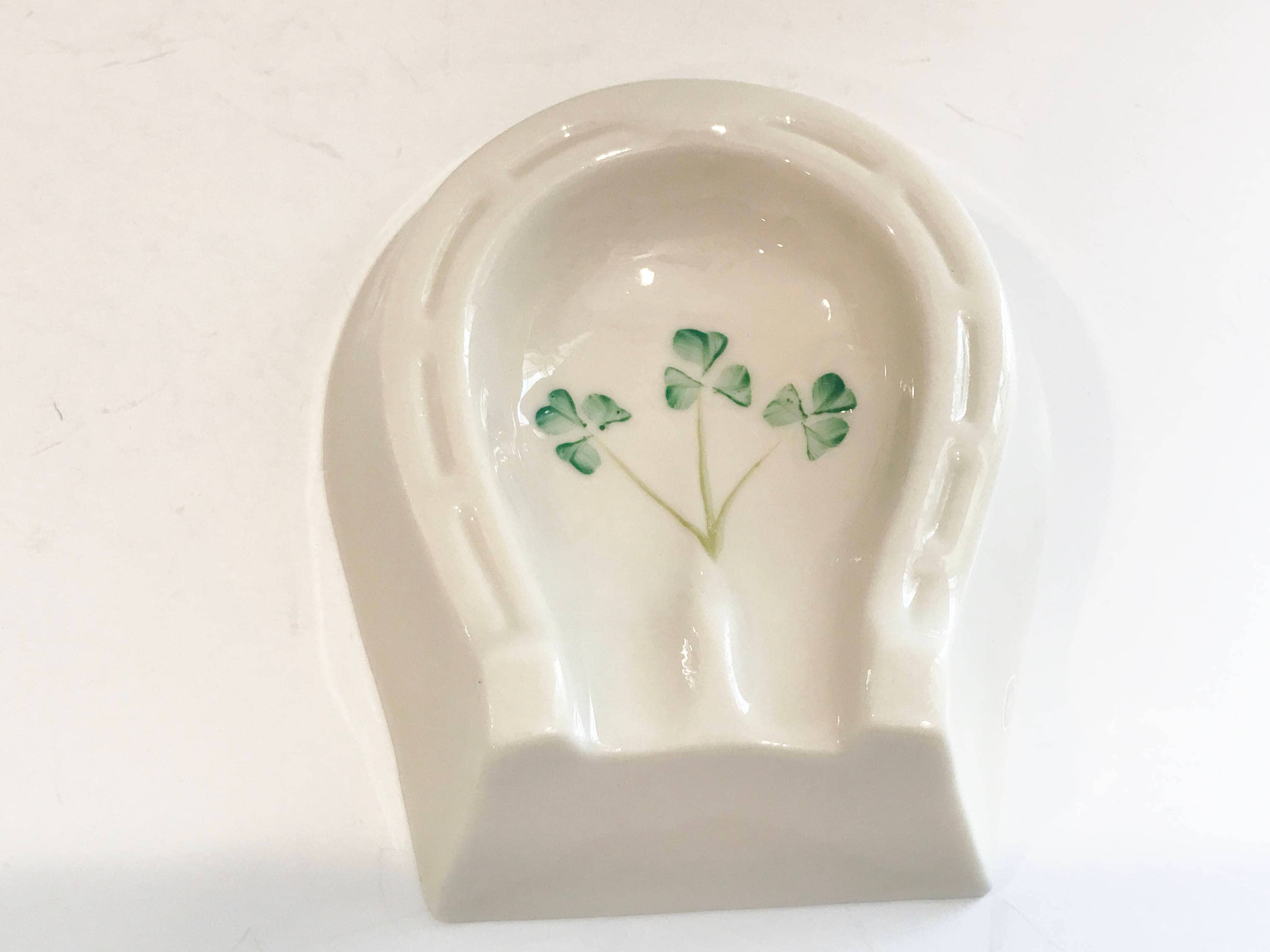 Reserved for SR, Belleek Ashtray, Belleek Spoon Holder, Irish Porcelain