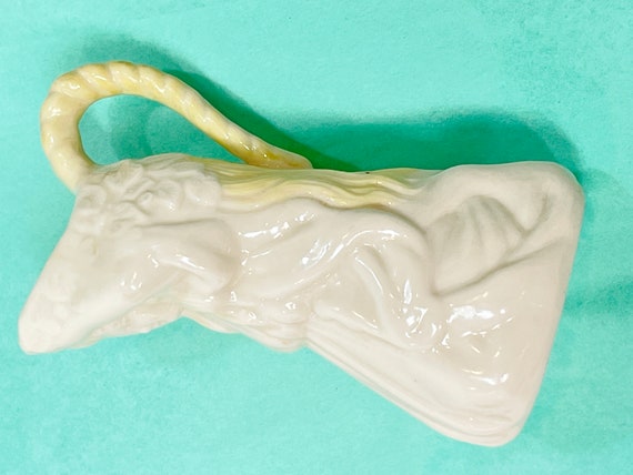 Vintage Belleek Mermaid Creamer: Irish Porcelain Pitcher, Green Mark (1965-1980)