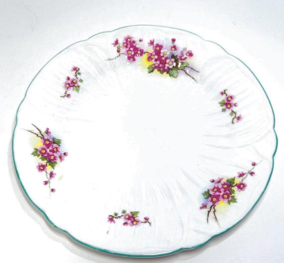 Shelley Blossom Plate: Fine Bone China, 8.25 inch