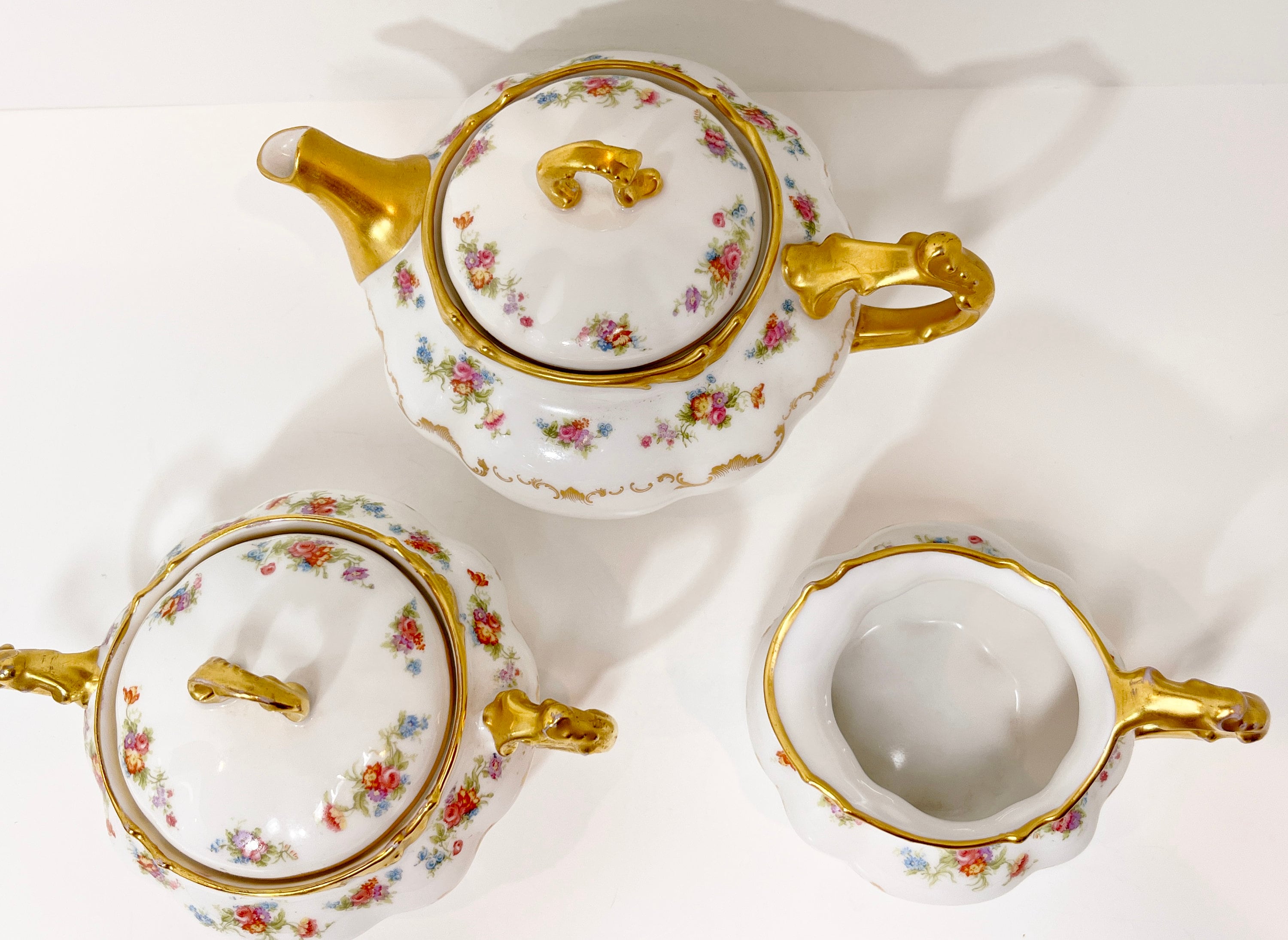 Limoges Tea Set Jean Pouyat Limoges JP over L Porcelain Wanamakers Tea
