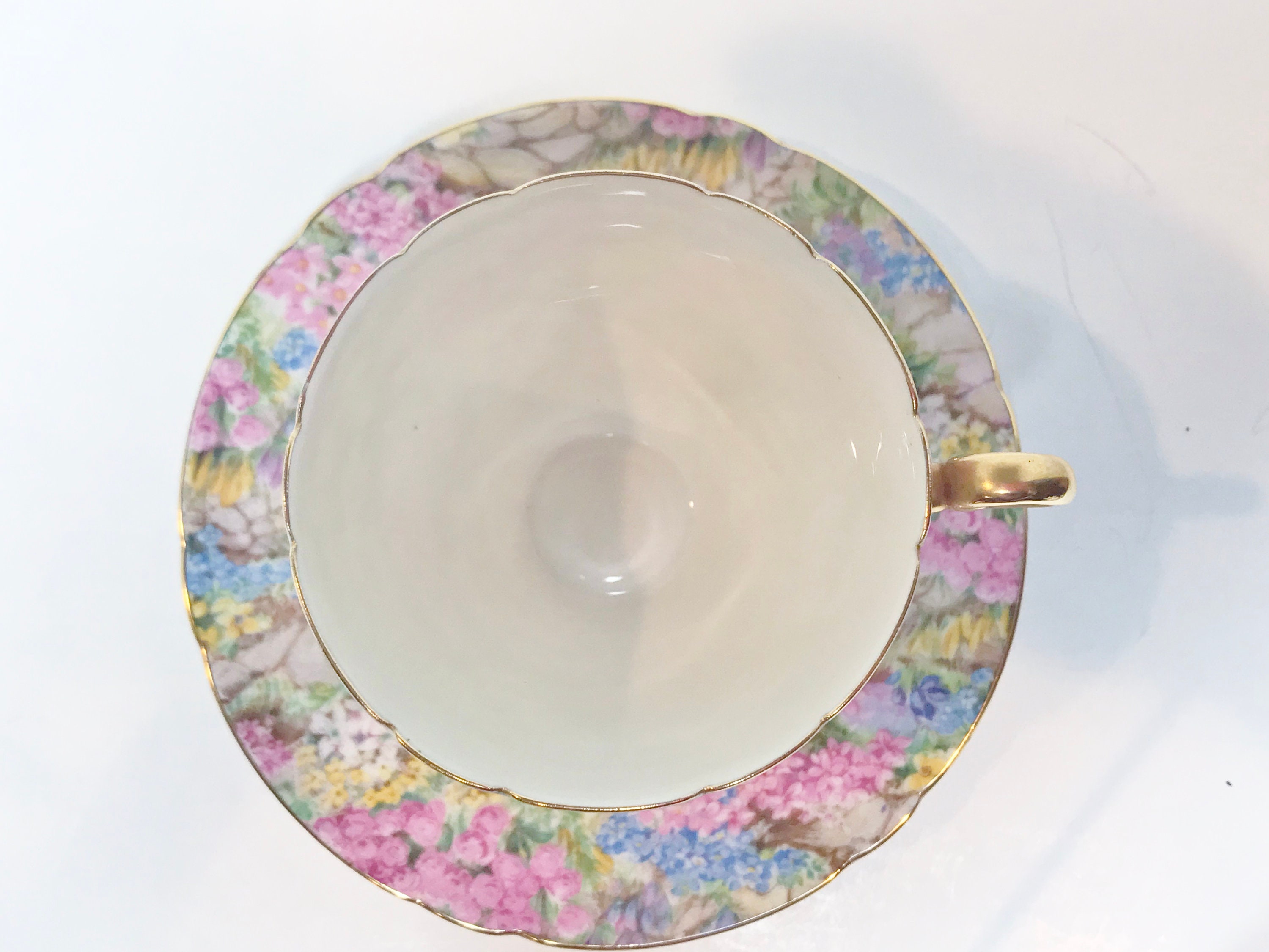 Shelley Rock Garden Teacup and Saucer, Shelley Teacups