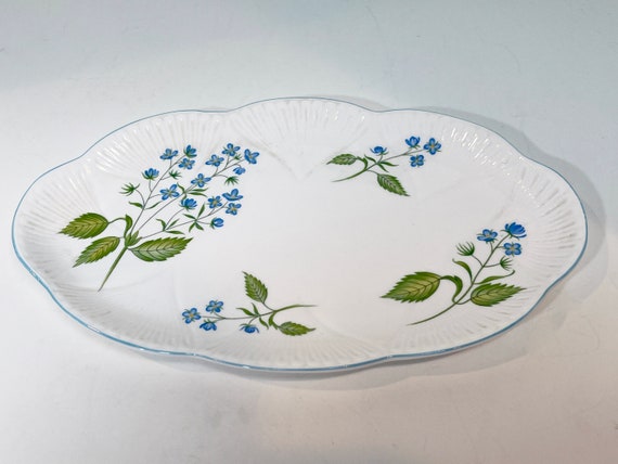 Shelley China , American Brooklime Pattern , Vintage Shelley , Shelley Plate ,  Floral Plate , English Bone China , Hostess Gift for Her