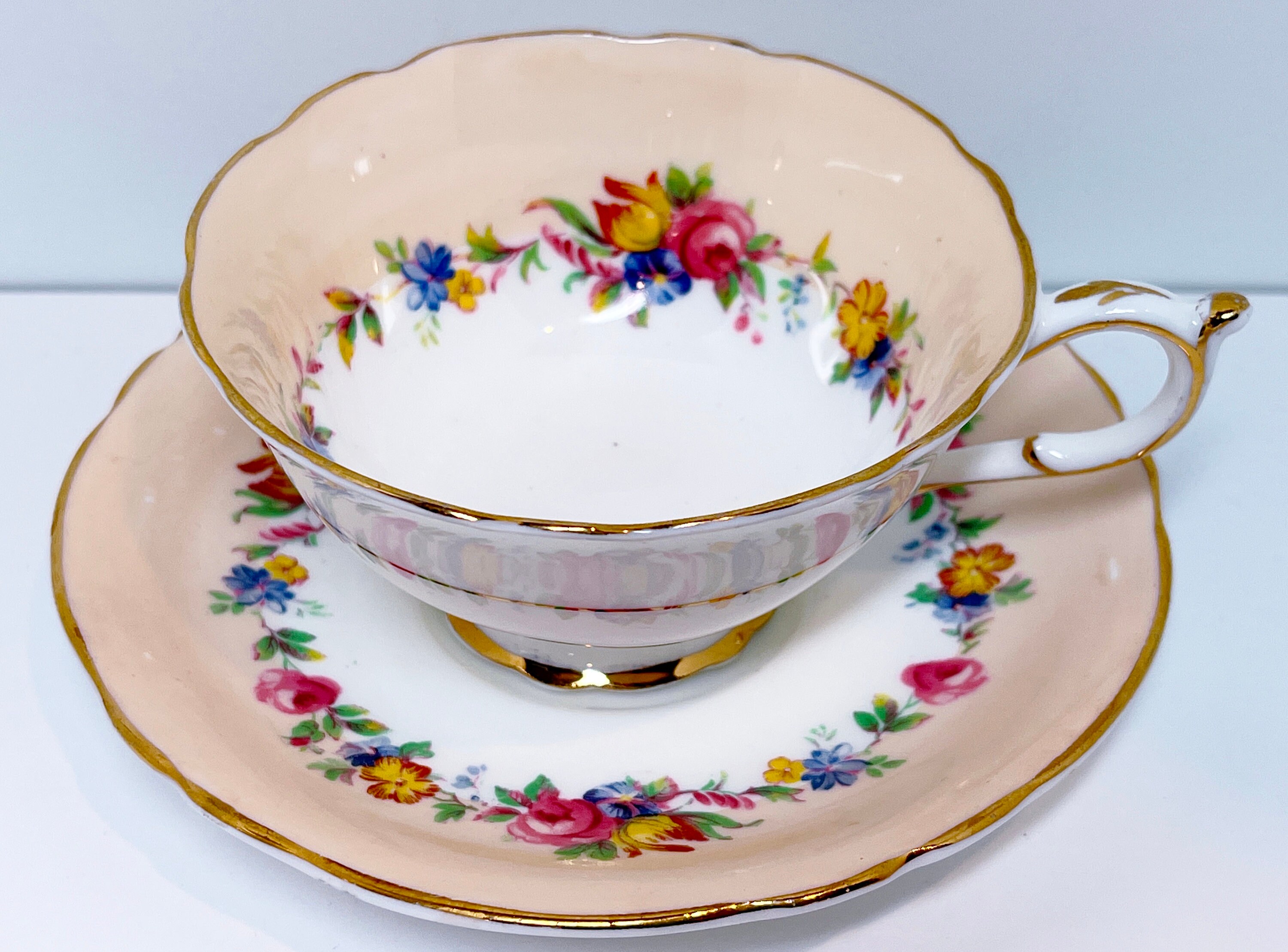 Double Warrant Paragon Teacup and Saucer, Paragon Tea Cups, Antique
