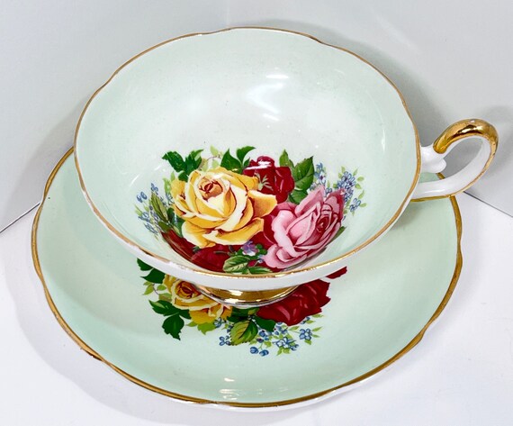 Stanley Teacup and Saucer, Rose Teacup, Vintage Teacups, English Teacup, Floral Teacup, Gift for Her, Anniversary Gift, Housewarming Gift