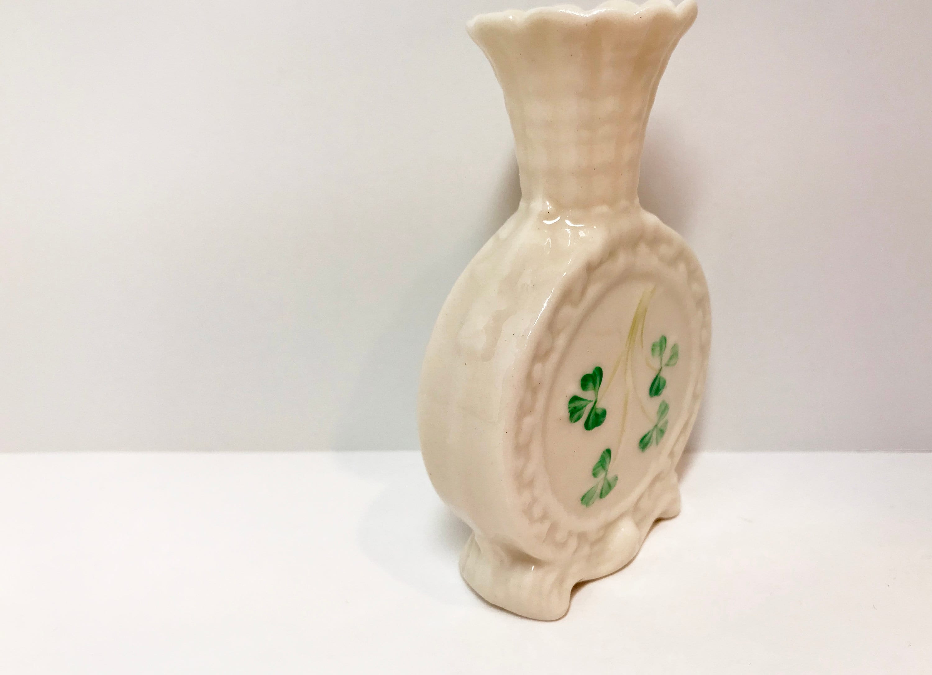 Belleek Shamrock Vase, Belleek Vase, Irish Vase, Belleek China, Irish