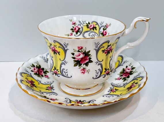 Royal Albert Tea Cup and Saucer , Love Story Series , Suzanne Pattern  , Antique Tea Cup Vintage , Hostess Gift , Housewarming Gift for Her