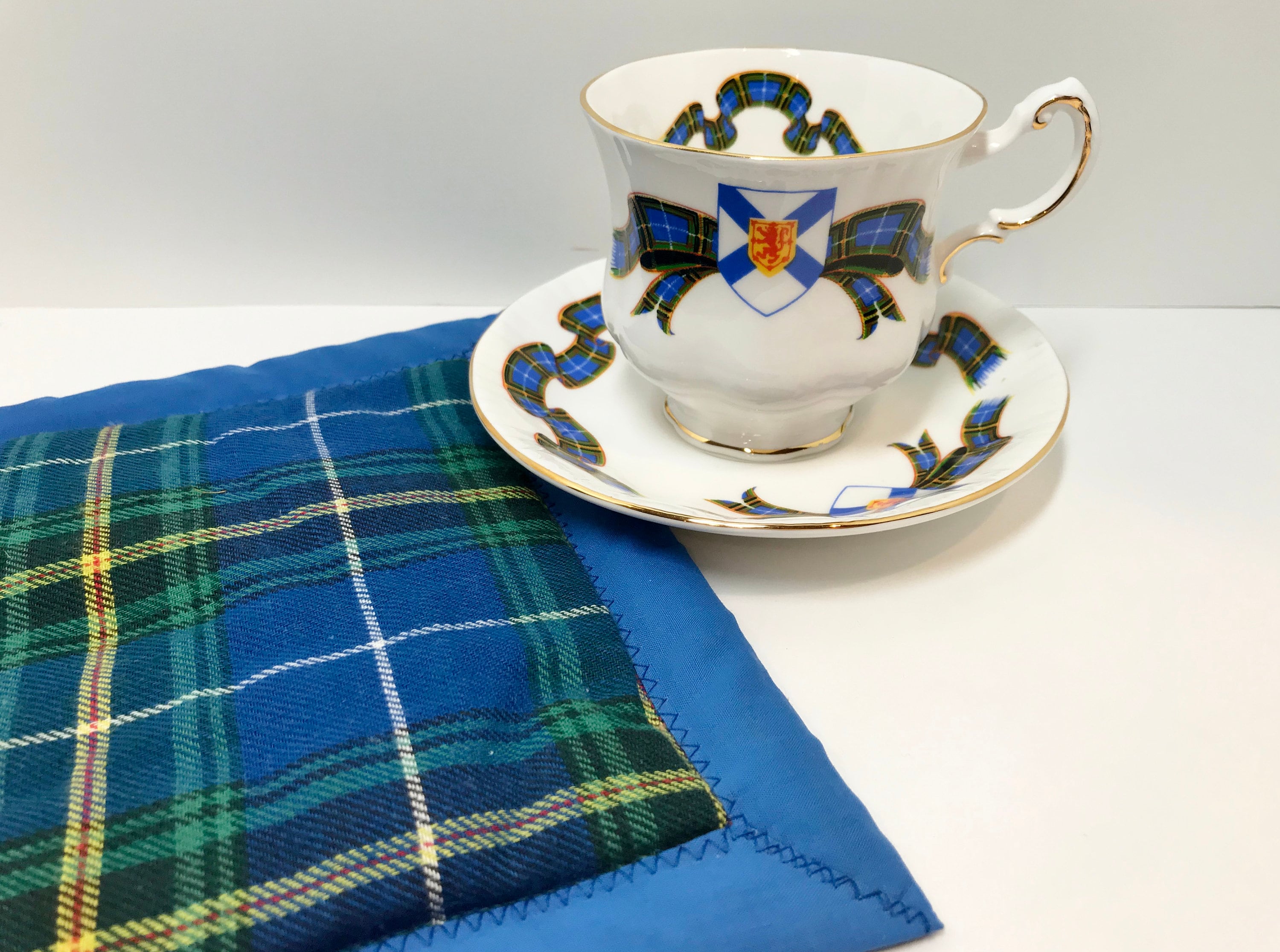 Nova Scotia Tea Cup and Saucer, Paragon Tea Cup, Pot Holder, Canada