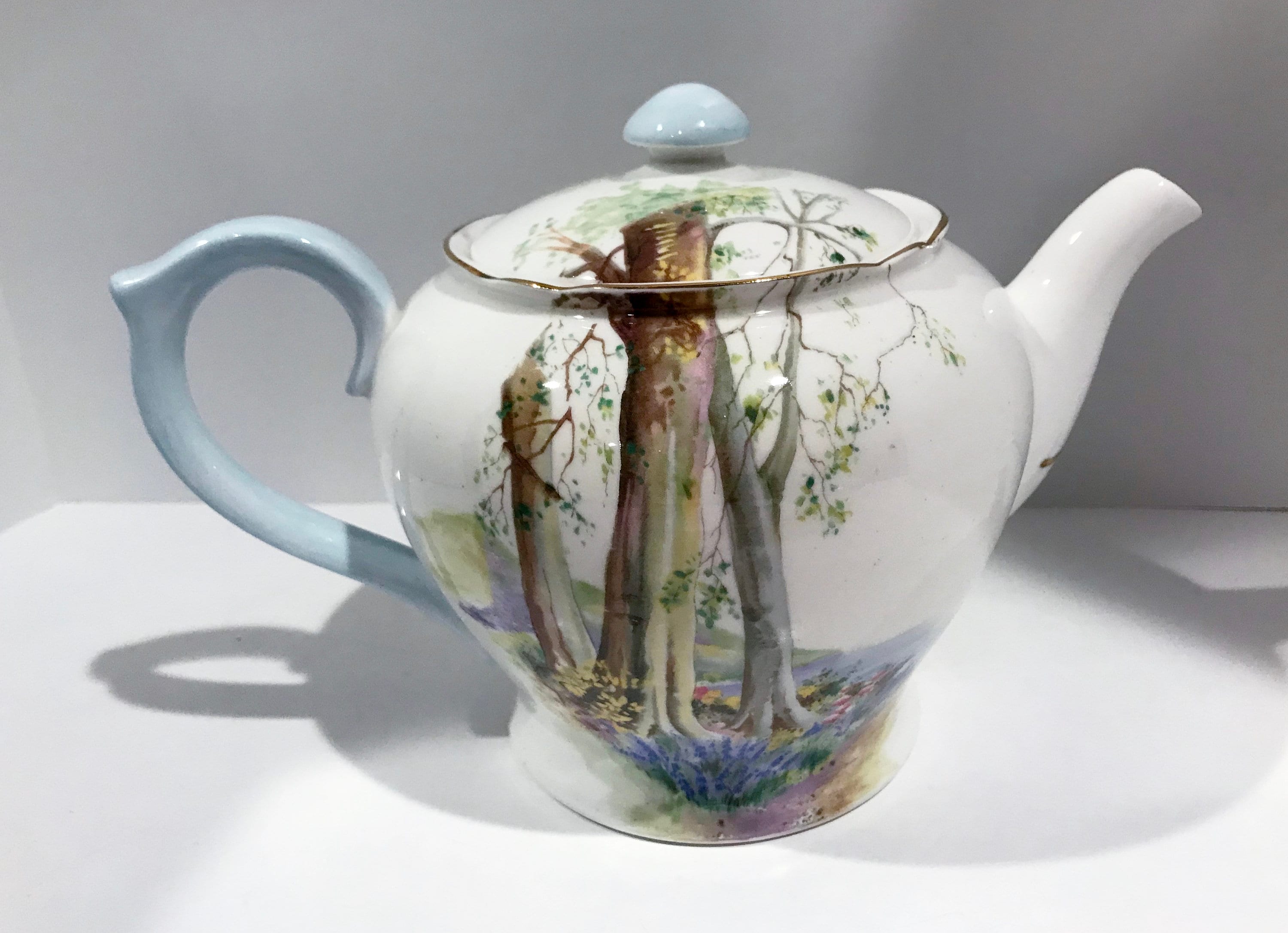 Shelley Teapot, Shelley Woodlands, Shelley China, Shelley Bone China, Shelley Teacups, Antique