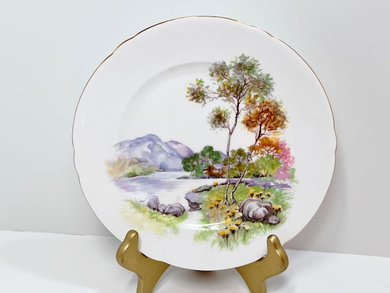 English Lakes Pattern , Shelley Plate , Shelley China , Ripon Shape , Shelley Bone China , Housewarming Gift for Her , Anniversary Gift
