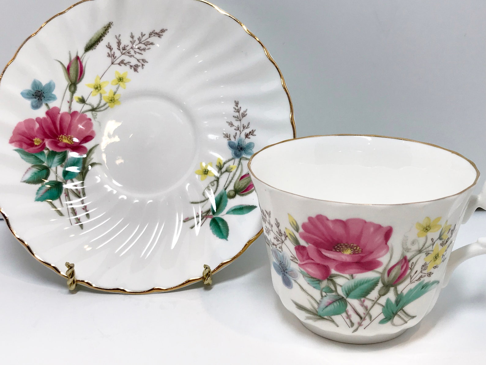 Royal Stuart Tea Cup and Saucer Floral Tea Cups English Etsy