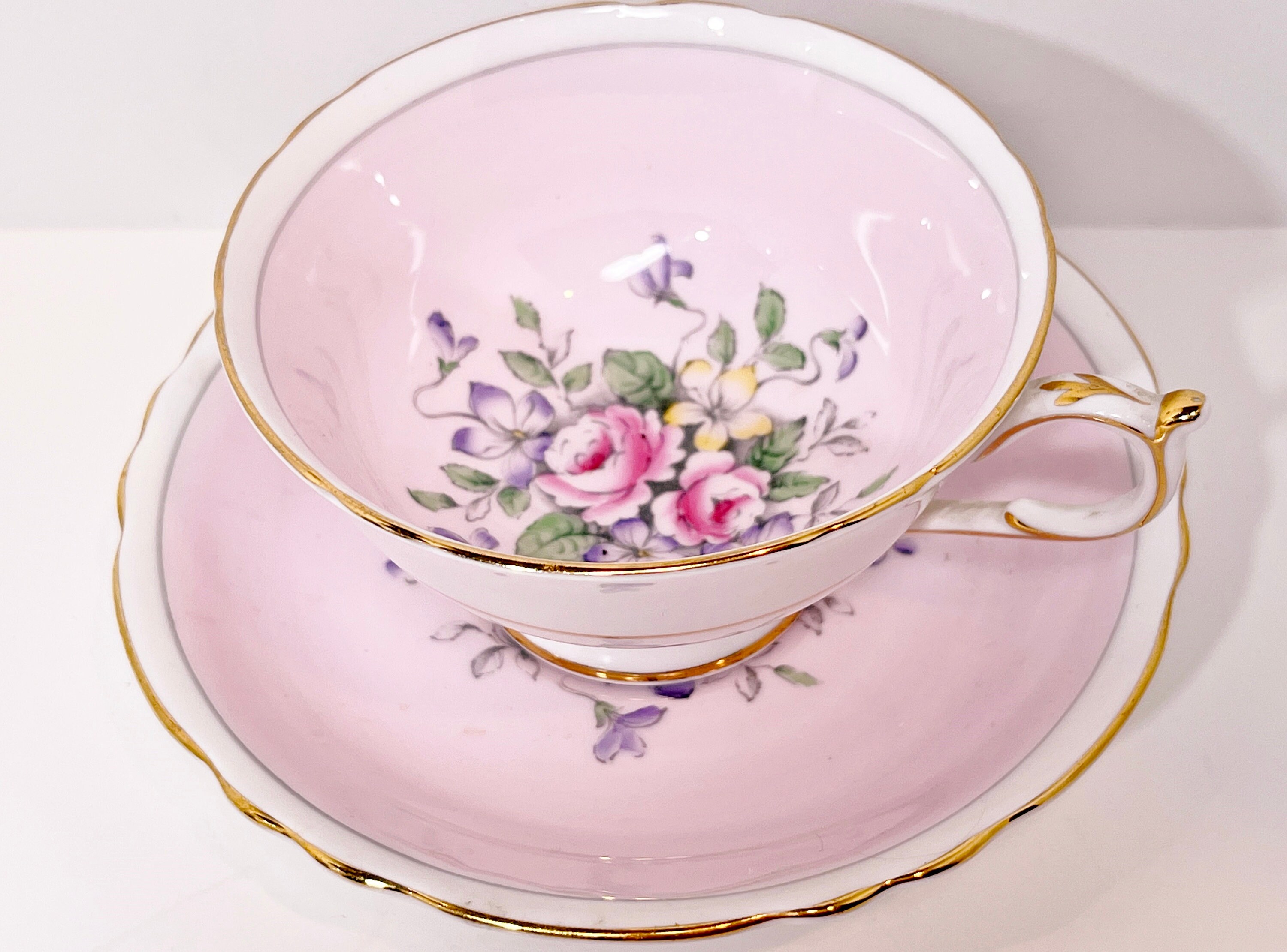 Paragon Teacup and Saucer Floral Teacup Paragon Tea Cup Vintage Tea Cup