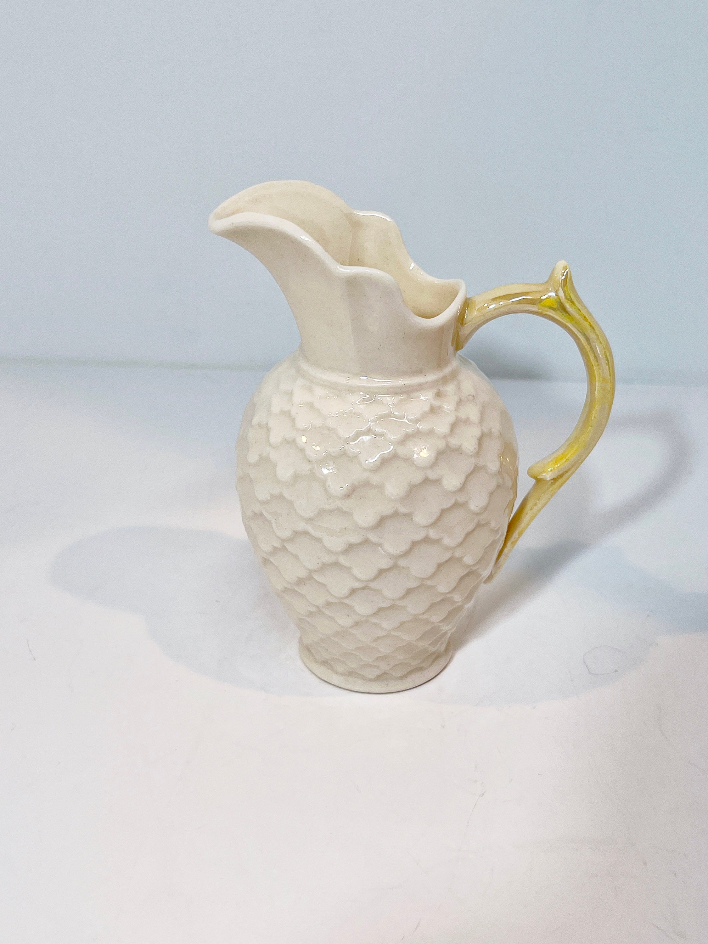 Belleek Creamer Belleek Pitcher Scale Cream Pitcher Irish