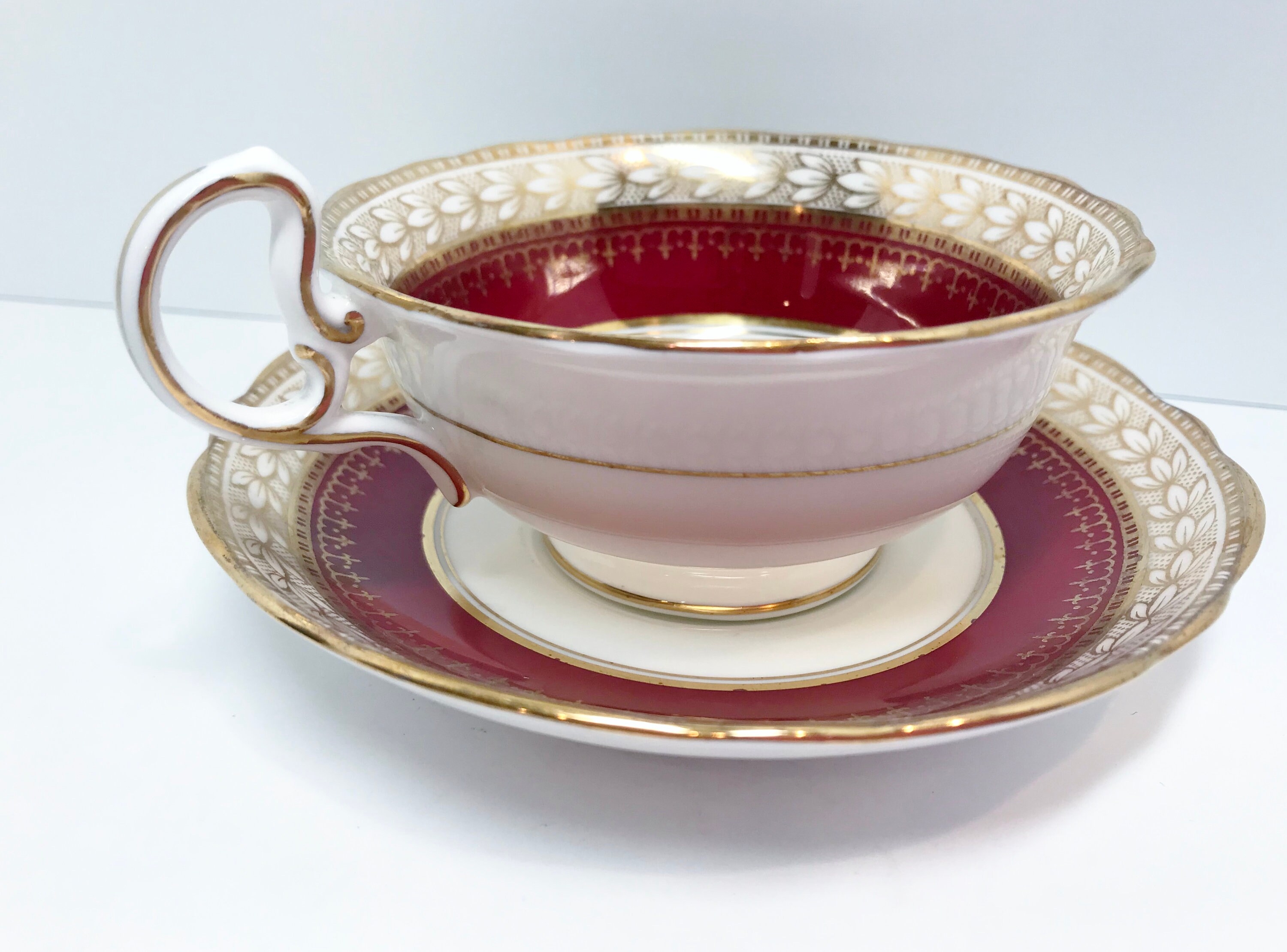 Aynsley Tea Cup and Saucer, Antique Tea Cups Vintage, English Bone