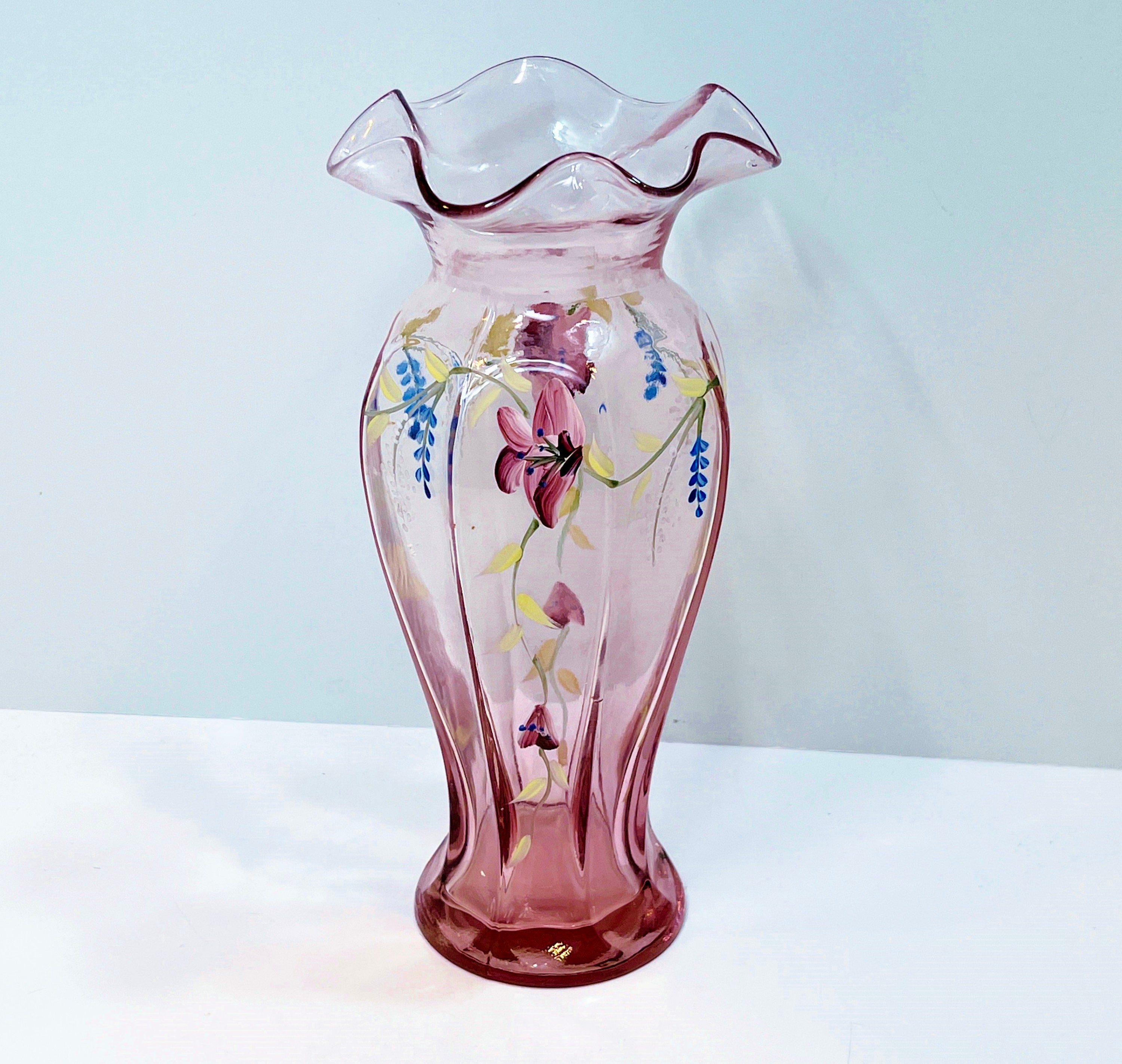 Amethyst Glass Vase , Housewarming Gifts for Her , Anniversary Gift