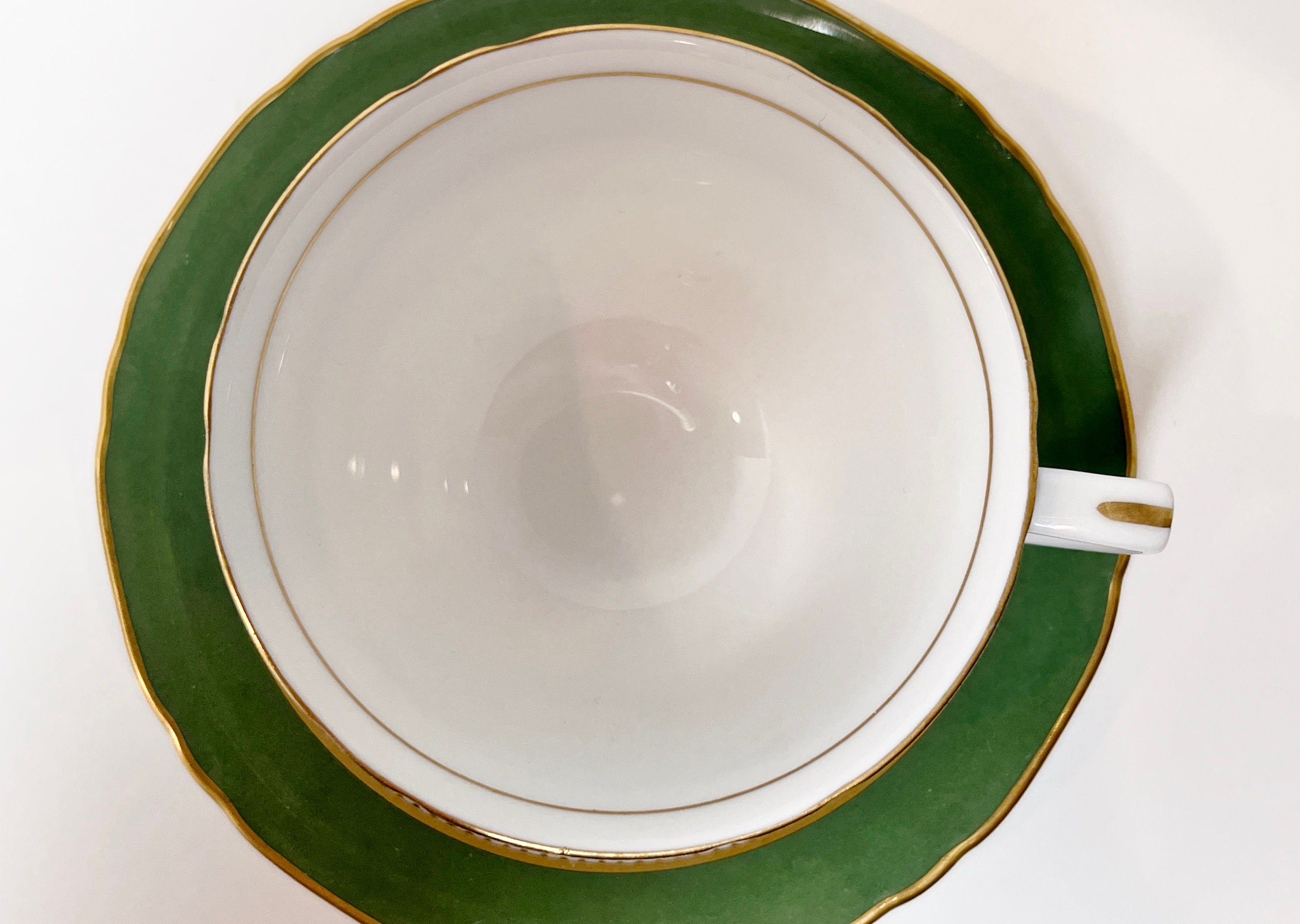 Antique 18th c. Worcester Porcelain Tea Cup Bowl and Saucer